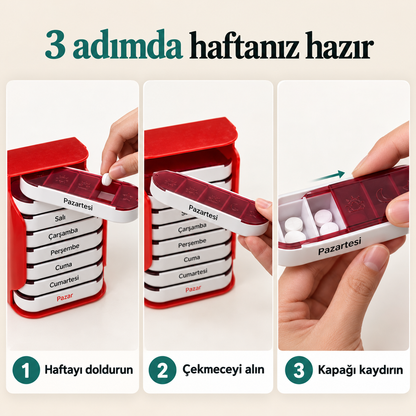 ilaç hap saklama kutusu haftalık