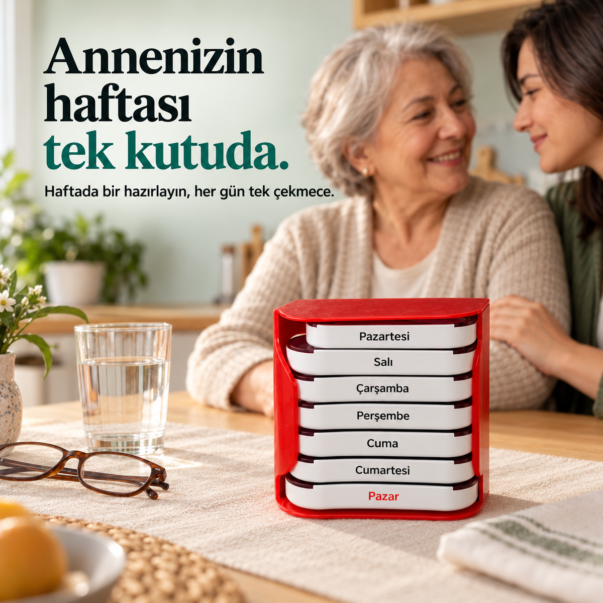 ilaç hap saklama kutusu haftalık