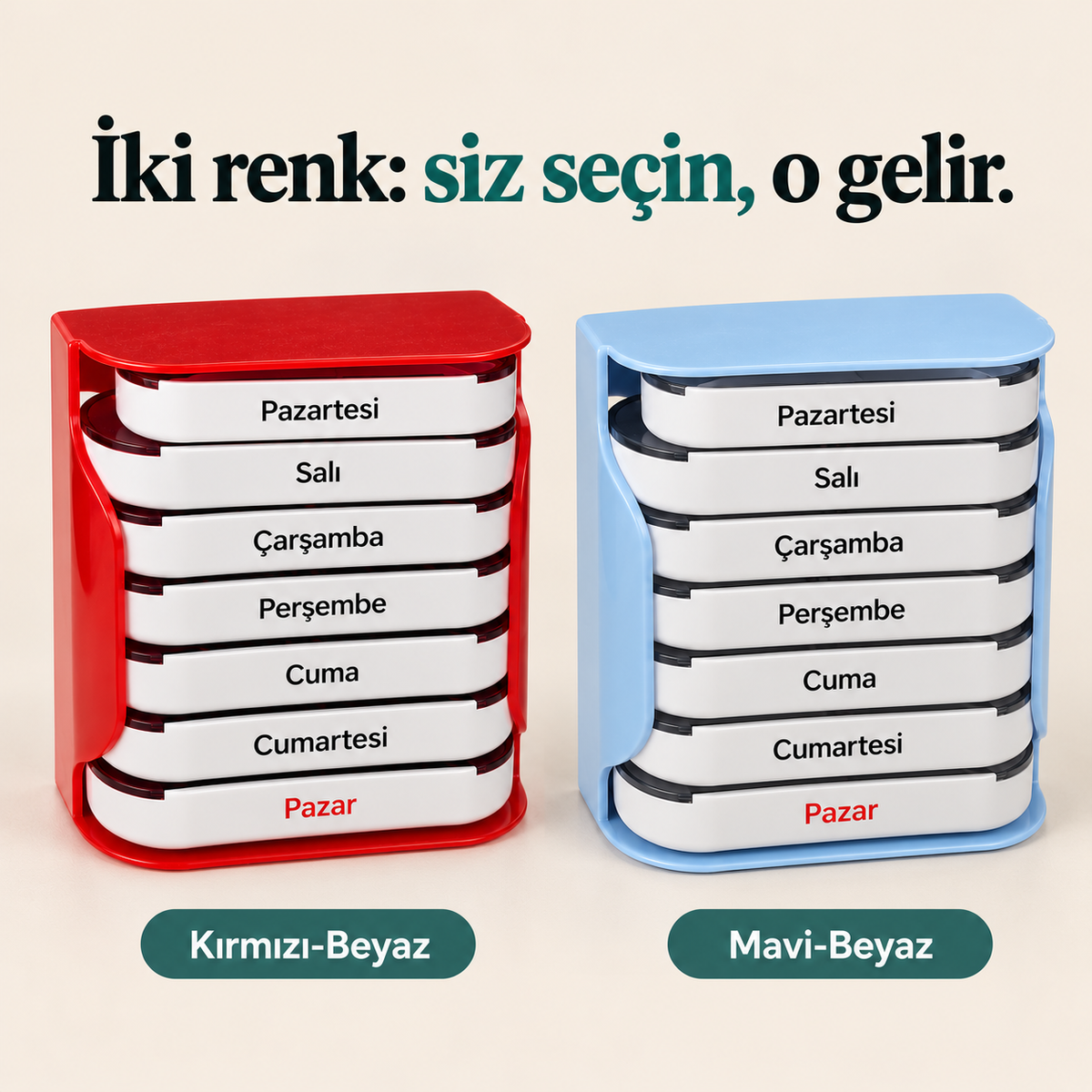 ilaç hap saklama kutusu haftalık